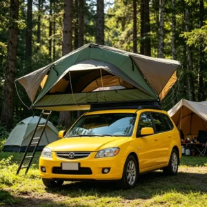 Waterproof Soft Shell Aluminium Car Rooftop Tent Roof Top Tent Soft Shell RTT Ultra Thin Rooftop Tent for Car