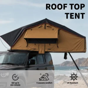 Waterproof Soft Shell Folding Rooftop Tent for SUV 4×4 Outdoor Camping