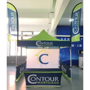 Waterproof Sun-Resistant Dye-Sublimation-Printed 10×10 FT Custom Pop-Up Canopy Tent for Markets and Trade Shows