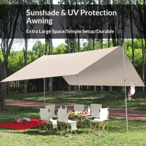Waterproof Sunshade Camping Tarp Canopy Rainproof Outdoor Shelter Tent for Camping Hiking Picnic