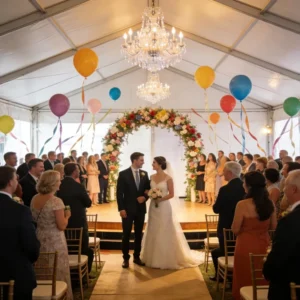 Waterproof White Aluminum Party Tent Outdoor Retirement Celebration Shelter