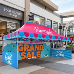 Waterproof Windproof 10x10ft Trade Show Folding Aluminum Frame Custom Print Pop-Up Outdoor Tent
