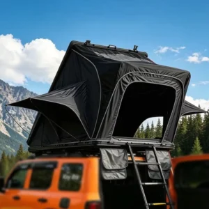 Waterproof Windproof 4WD 4×4 Car Insulated Aluminium Hard Shell SUV Rooftop Tent with Retractable Ladder