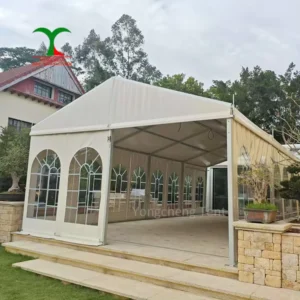 Waterproof & Windproof PVC Roof Wedding Tent Rentals for 50 Guests Outdoor Party Tent with Floor