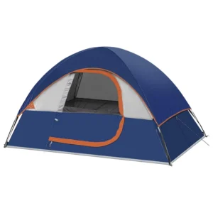 Waterproof Windproof Portable Dome Camping Tent with Rainfly Easy Setup for 2-4 Person
