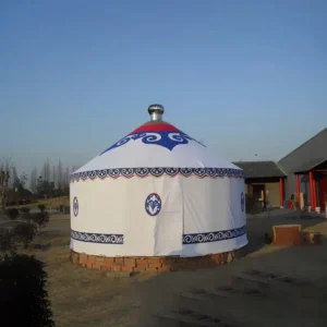 Waterproof Wooden Frame Mongolian Yurt for Outdoor Camping Garden