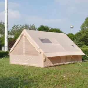 Waterproof and Sunscreen Double Layer Oxford Cloth Full Set Multi Person Outdoor Picnic Camping Inflatable Tent