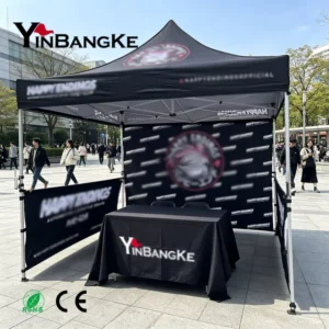 Waterproof and UV-resistant 3×3 Meter Advertising Tent with Side Walls, Suitable for Weddings, Parties, and Garden Yards