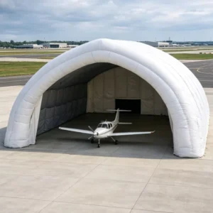 Weatherproof High Quality PVC Inflatable Four Season Double Layer Aircraft Storage Shelter Tent