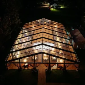 Wedding Tent Aluminum Alloy Frame Waterproof Fire Retardant UV Resistant One Bedroom Living Room Design