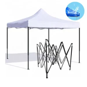 Welded Steel Pop-Up Tent 2×2, 2×3, 3×3, 3×3.5, 3x6m Waterproof Custom Print Trade Show Outdoor Folding Gazebo Canopy