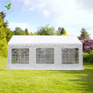 White 4x6m PVC Waterproof Fireproof Outdoor Party Tent with Galvanized Frame for Wedding Events