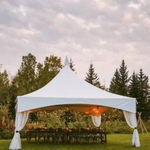 White Aluminum Alloy Frame Waterproof High Peak Marquee Tent, 20×20 ft, for Weddings and Events