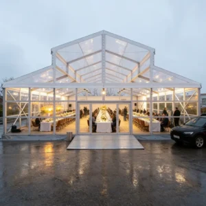 White Aluminum Event Tent Wedding Party Catering Shelter Flexible Combination Durable Wind Proof Snow Load