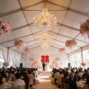 White Aluminum Event Tent for Outdoor Commercial Promotions and Pop-Up Stores