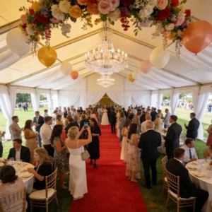 White Aluminum-Frame PVC Marquee Tent for Outdoor Baptism Party