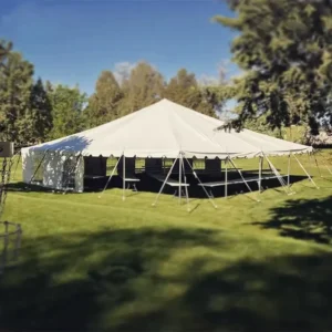 White Aluminum Wedding Marquee Tent for Outdoor Events, Waterproof Pole Tent