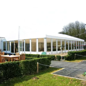 White Full Glass Wall Party Tent Outdoor Lawn Banquet Reception Marquee for Wedding Event Corporate Gathering
