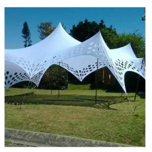 White Hole Outdoor Stretch Party Tent 80 Seated Free Form Tent