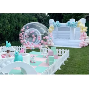 White Inflatable Bounce House Bubble Dome Tent, 3M/4M Diameter, Outdoor
