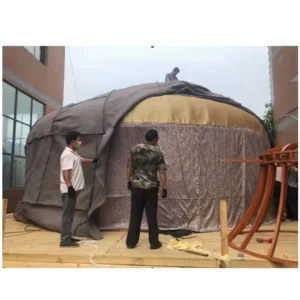 White Mongolian Yurt with Loft, 4m and 7m Sizes