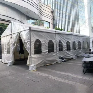 White Outdoor Aluminum-Structure PVC Marquee Tent for 50 People