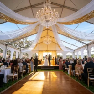 White Outdoor Party Tent Wedding Lawn Marquee for 100-500 Guests