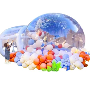 White PVC Bubble House Inflatable Tent Clear Dome Bubble Bounce House for Kids Parties
