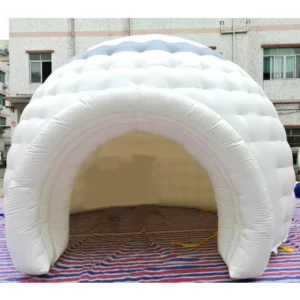 White PVC Lightweight Inflatable Igloo Dome Tent Eco-Friendly Portable Party Event Playhouse for Camping & Exhibitions