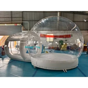 White PVC Transparent Inflatable Bubble House Tent with Bouncy Base for Kids’ Play, Weddings and Parties