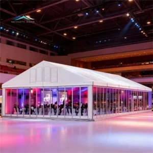 White PVC Wedding Tent 20×30 Aluminum Alloy Universal Fireproof UV-resistant Party Tent 50-500 People