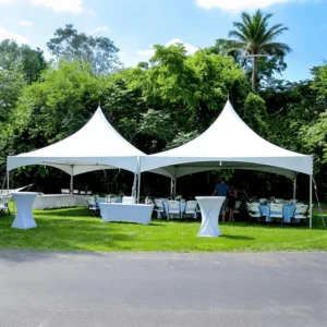 White Tension Pagoda Tent Transparent Window Wall Tent for Wedding Banquet Party Reception Ceremony