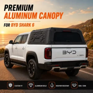 White Truck Canopy for BYD Shark Hard Top Pickup Bed Topper ABS Shell Fleet Commercial Color Match