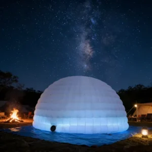 White Wedding Night Club Dome Shelter Tent Inflatable Igloo Dome Tent for Family Party Exhibition Events