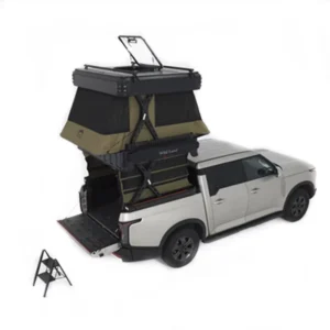 Wild Land Fully Automatic Pickup Truck Camping Tent Wingman Electric Lift Able Hard Shell Rooftop Camper with Panoramic Sunroof