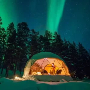 Wilderness Camping Aurora Star Glamping Tent Outdoor Romantic Date Dome Tent