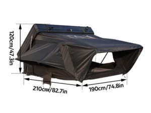 Wildgo 2 3 Person Rooftop Tent 4 Seasons Waterproof Hard Shell Quick Automatic Opening LED Light for SUV Jeep Offroad Camping