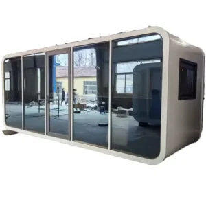 Wind Earthquake Resistant Apple Cabin Weatherproof Prefab Pod For Lakeside And Mountain Camps