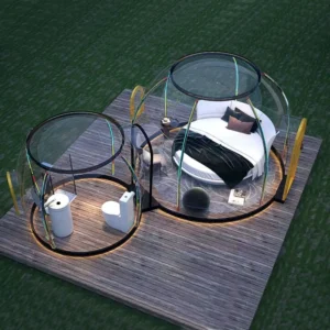 Wind Resistance PC Waterproof Fireproof Unique Round Transparent Outdoor Camping Geodesic Dome Tents