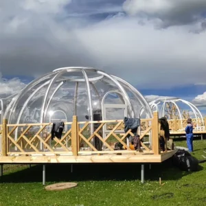 Wind Resistance Pc PVC Planetarium Modular Geodesic Garden Dome Tent Home for Resorts Camping Transparent Bubble