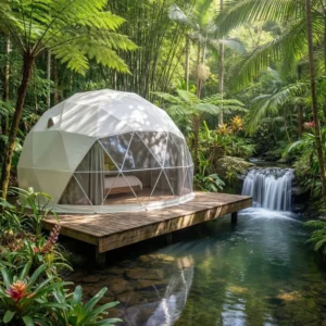 Windproof PVC Modern Four-Season 1500-2000mm Waterproof Single-Layer Quick Automatic Opening One-Bedroom Dome Camping Tent