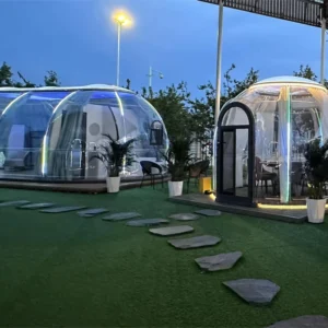 Windproof Soundproof Inflatable Clear Outdoor Dome Tent Foldable Bubble House for Kids and Adults