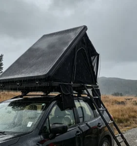Windproof TC Cotton Fabric Overland Camping Aluminum Hard Shell Car Rooftop Tent