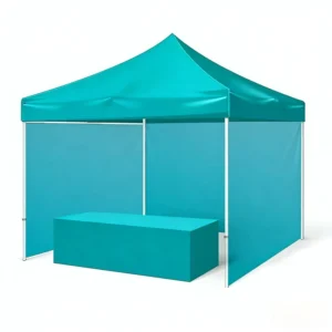 Windproof Waterproof 3×3 Heavy-Duty Folding Trade Show Gazebo Canopy Tent with Aluminum Frame and Polyester Material