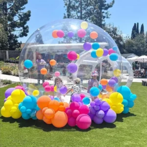 Windproof Waterproof Soundproof Inflatable Clear Dome Bubble House Tent for Outdoor Events, Kids and Adults