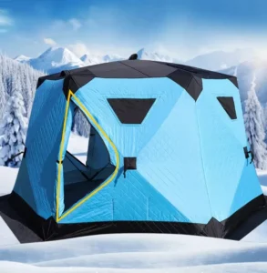 Winter Ice Fishing Tent 6-8 Person Quick Setup Outdoor Camping Shelter Thickened Cotton Warm Waterproof Portable Hut