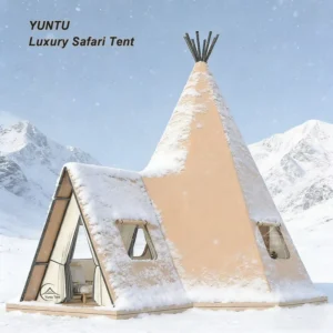 Winter Indian Teepee Luxury Tents House with Bathroom for Resort Glamping Safari