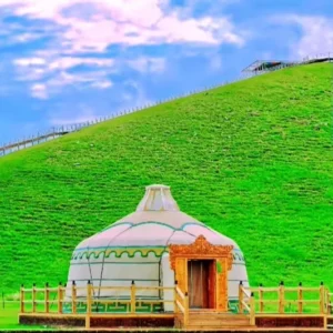 Winter Wooden Mongolian Yurt Modern House Outdoor Glamping Home Camping Tent With Bathroom