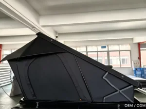 X Hinge Aluminum Hard Shell Rooftop Tent for Car Four Season Waterproof Double Layer Pop up Camping Tent