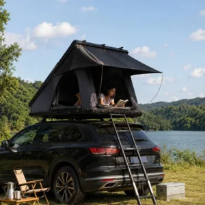 X Hinge Hard Shell Rooftop Tent Triangle Design for 3-4 Person Off Road SUV Pickup Roof Top Tent